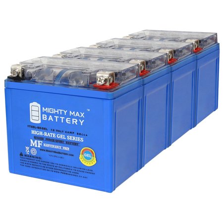 YTX5L-BSGEL 12V 4AH Replacement Battery compatible with Polaris 90CC Outlaw 03-14 - 4PK -  MIGHTY MAX BATTERY, MAX3999104